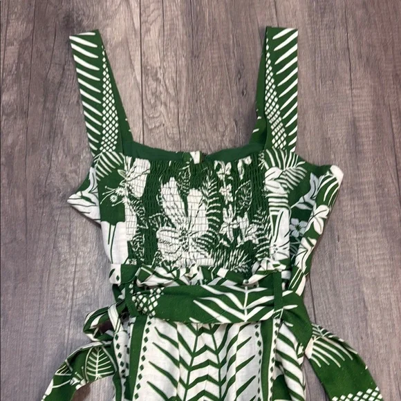 FARM Rio Green and White Tropical Romper - Picture 7 of 7